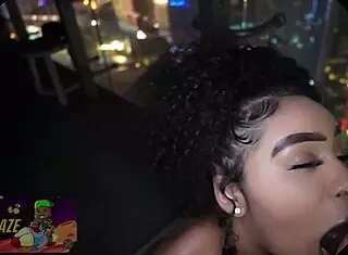 ariel love rides huge dick on balcony