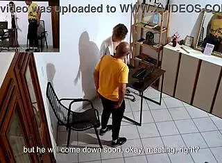 Horny Secretary Feels Passionate, Masturbates, Then Fucks Client