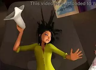 horny brunette deepthroats big cock