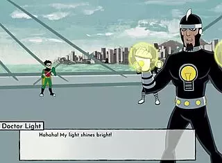 18titans part 12 features cumming on blackfire in hentai anime with black teen cartoon game.