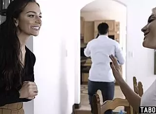 Husband fucks nanny April Olsen before wife Kenna James