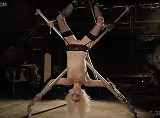 Naughty teen gets spanking and humiliation in bondage fuck!