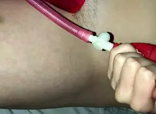 Wife Uses Pussy Pump While Masturbating With Toys In Front Of Neighbors