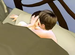 Japanese stepmom intensely shares bed with stepson, taking his monster cock.