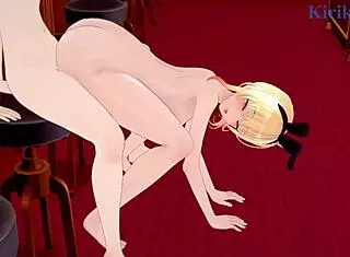 rin has intense sex in bunny garden hentai, getting creampie