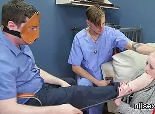 Nasty chick dragged to anal asylum for brutal treatment