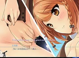 in this anime scene, miagete goran yozora no hoshi o route4 with subtitles