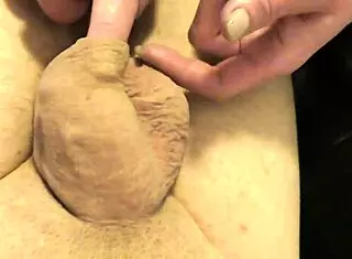 Foreskin play in latex gloves homemade fetish session what's next