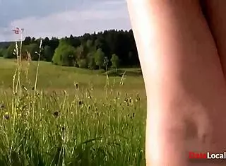 is this huge tits brunette fucking outdoors with her big boobs bouncing?