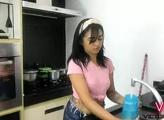 Young maid sucking my big cock?