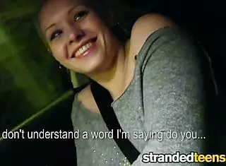 Stranded teen Lola Taylor gets cumshot from milf.