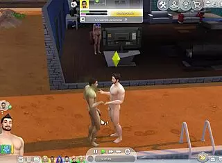 Straight Sim Succumbs To Gay Temptation In Cartoon