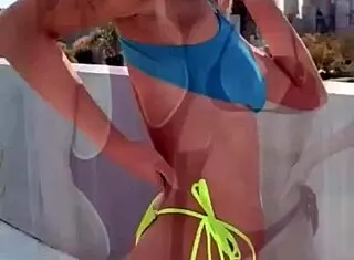 Boutinela's multi-colored bikini teasing compilation stirs deep emotions