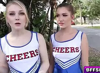 Three Girls Having Fun With A Man