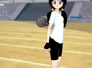 Videl's Thankful Flight Lesson in Dragon Ball Z