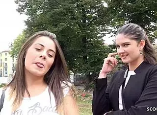 German scout tricks Giorgia into rimming and fucking