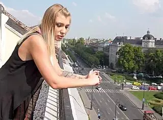 Loads Of Cum Into Vyvan Hills Mouth After Double Blowjob Outdoors!