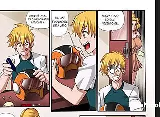 Hermosa otaku tetona recibe gran polla en su coño.