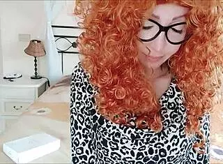 I caught my naughty redhead mother-in-law hiding sex toys in her drawer