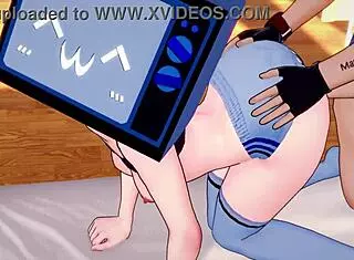 tv woman sweats in tight sportswear during hot exercises, hinting at more in the toilet.