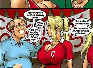 Two hot blondes in comix getting pounded by monster cocks