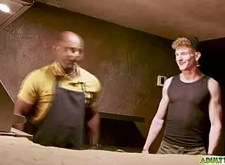 neighbors aaron trainer and max lorde fucking interracial before guest arrives with cumshot and rimjob