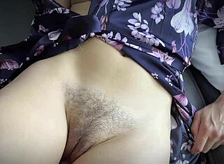 Stepson Teases and Cums on Hairy Stepmom Pussy