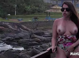 On the beach, I couldn't resist and masturbated right there 😈