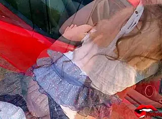 strange girl catches me masturbating in car, helps cum