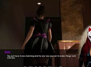 kate in maid cosplay