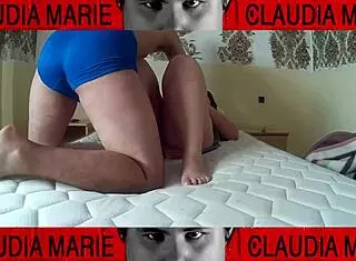 I push panties deep into my pussy and enjoy intensely