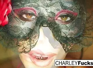 Charley Chase Masturbates In Sexy Lingerie And Stockings