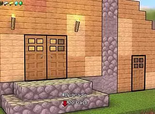 witch rides cowgirl in hornycraft parody game with big tits