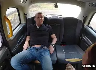 Hot MILF RIDES Wild Taxi Blowjob