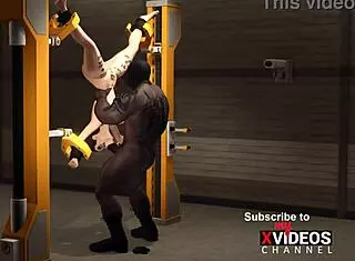 Crazy Sexy Busty Woman in Restraints