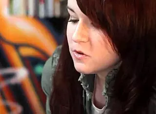 Flipping Through Her Sketchbook, The Redhead Finds Lesbian Drawings.