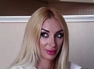 the blonde casts for porn, showing off her skills