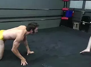 Gay erotic wrestling with intense domination in round 2