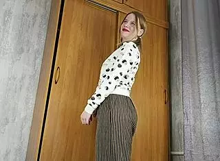 Crazy Orgasm After Photoshoot Backstage Solo Masturbation