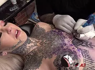 why does sascha masturbate amber luke with toys during tattoo session?
