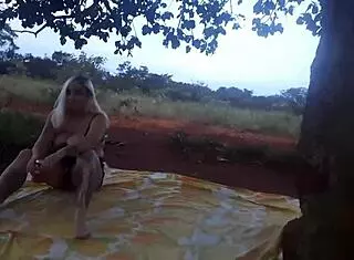 i fucked the blonde teen on the road in public