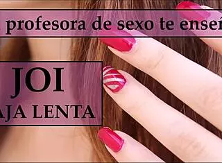 student follows teacher's jerk off instructions in spanish bdsm