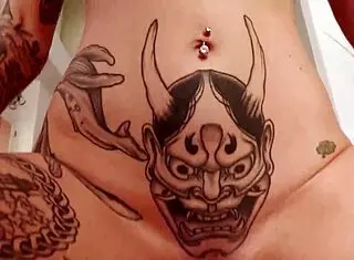 tattooed babe nichole saphirs asshole gapes in hardcore anal fucking with big cock