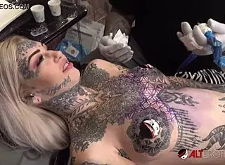 why does sascha masturbate amber luke with toys during tattoo session?