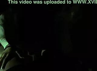 in public, she flashed her mini skirt pussy and panties, then gave a risky deepthroat blowjob for cum in mouth