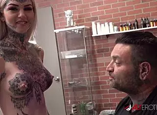 why does sascha masturbate amber luke with toys during tattoo session?