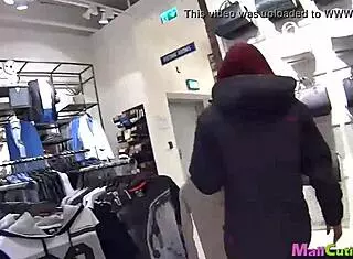 Amateur redhead sucks and fucks for free shopping 😏