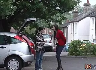 Stockings British woman performing oral in high definition group scene