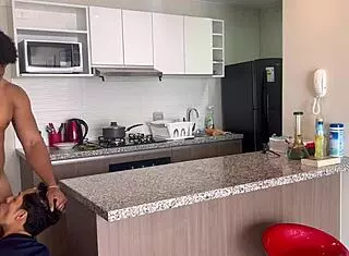 Bartender fucks curious straight client with monster cock.