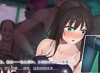 swimsuit girls in hentai anime wearing bikini with big tits and ass